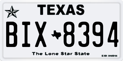 TX license plate BIX8394