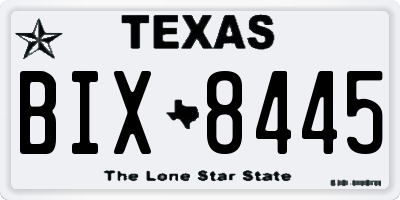 TX license plate BIX8445