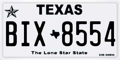 TX license plate BIX8554