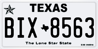 TX license plate BIX8563