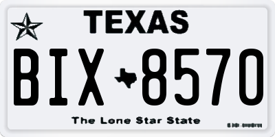TX license plate BIX8570