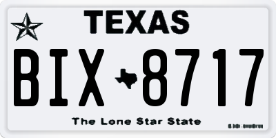 TX license plate BIX8717