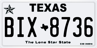 TX license plate BIX8736
