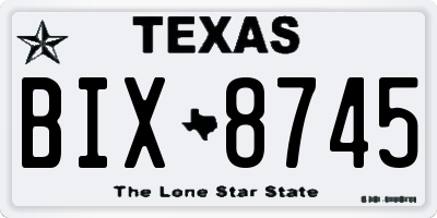 TX license plate BIX8745