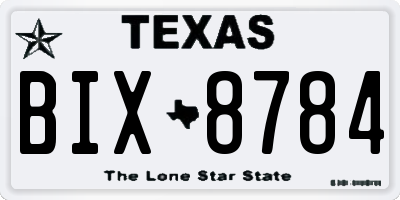 TX license plate BIX8784