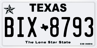 TX license plate BIX8793