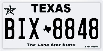 TX license plate BIX8848