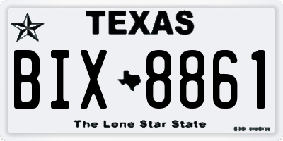 TX license plate BIX8861