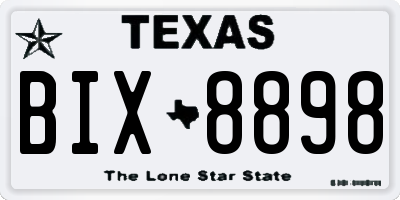 TX license plate BIX8898