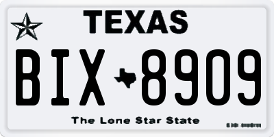 TX license plate BIX8909