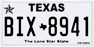 TX license plate BIX8941
