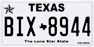 TX license plate BIX8944