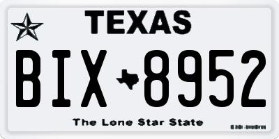 TX license plate BIX8952
