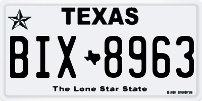 TX license plate BIX8963
