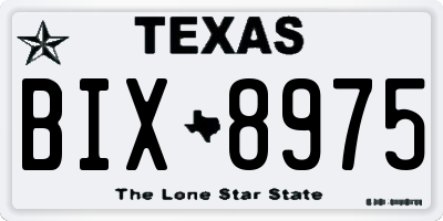TX license plate BIX8975