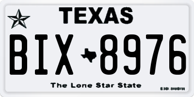 TX license plate BIX8976
