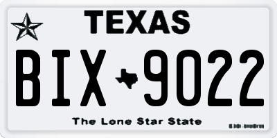 TX license plate BIX9022