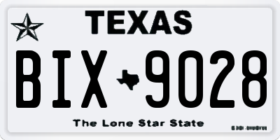 TX license plate BIX9028