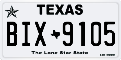TX license plate BIX9105