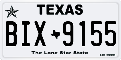 TX license plate BIX9155