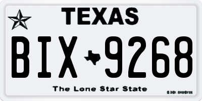 TX license plate BIX9268