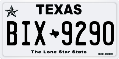 TX license plate BIX9290