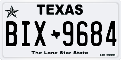 TX license plate BIX9684