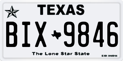 TX license plate BIX9846