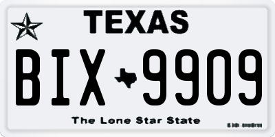 TX license plate BIX9909