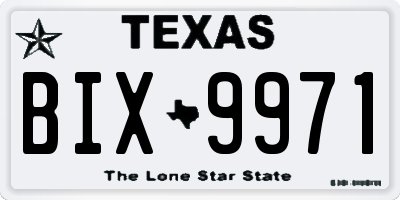 TX license plate BIX9971