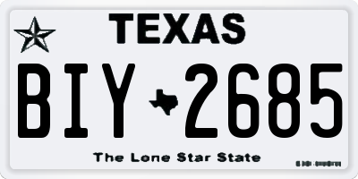 TX license plate BIY2685