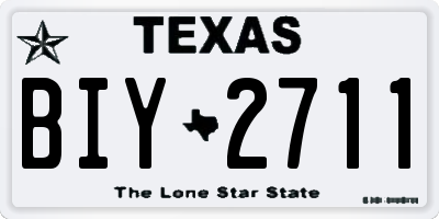 TX license plate BIY2711