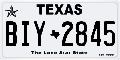 TX license plate BIY2845