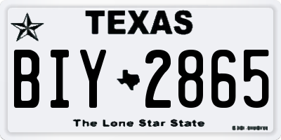 TX license plate BIY2865