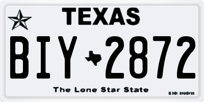 TX license plate BIY2872