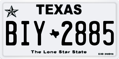 TX license plate BIY2885