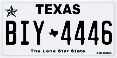 TX license plate BIY4446