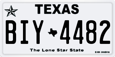 TX license plate BIY4482