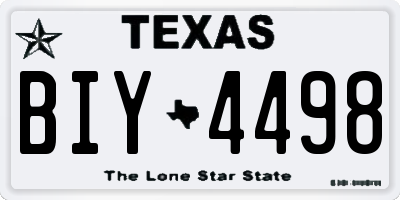 TX license plate BIY4498
