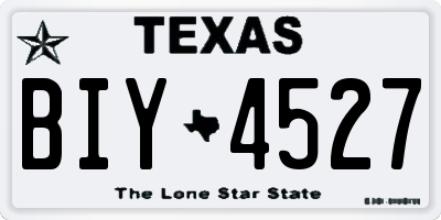 TX license plate BIY4527