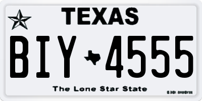 TX license plate BIY4555