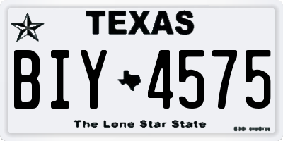 TX license plate BIY4575