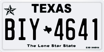 TX license plate BIY4641