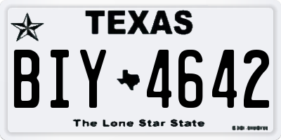 TX license plate BIY4642