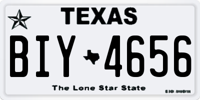 TX license plate BIY4656