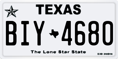 TX license plate BIY4680