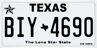 TX license plate BIY4690