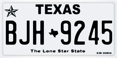 TX license plate BJH9245