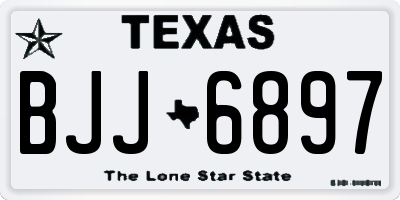 TX license plate BJJ6897