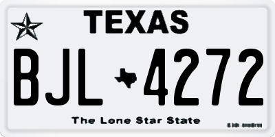 TX license plate BJL4272